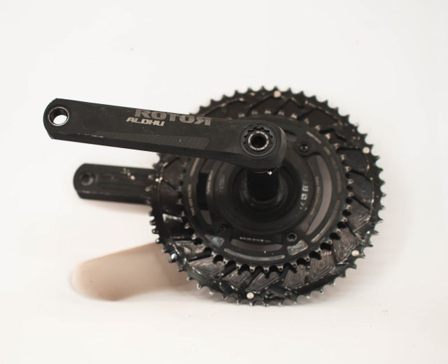 Rotor Aldhu crankset met Powermeter gebruikt