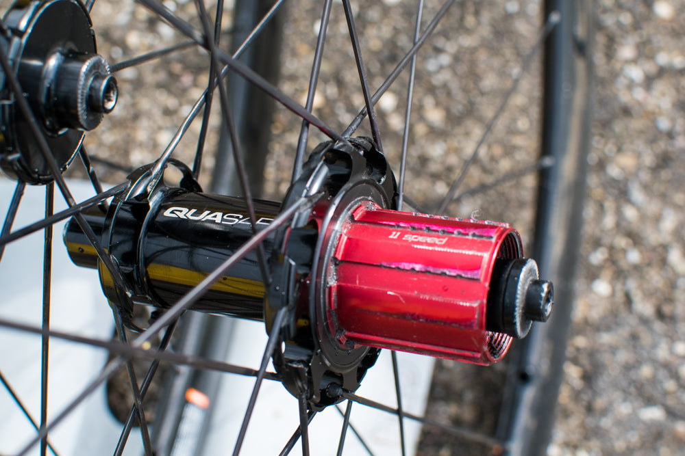 Quasar QS45 carbon clincher wielen velgrem 11sp
