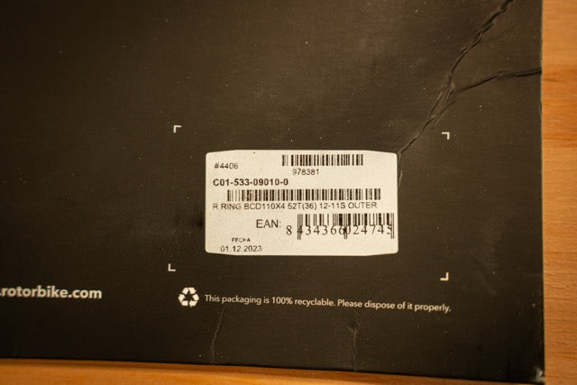 Rotor 52T Kettingblad 110 x 4BCD NIEUW Deal